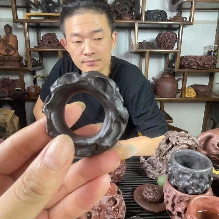 茶壶紫砂l*x太湖石手把件