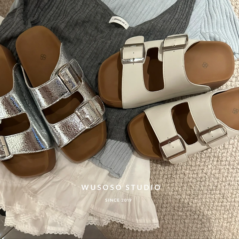 【soso】618年终福利｜双扣软软勃肯拖鞋