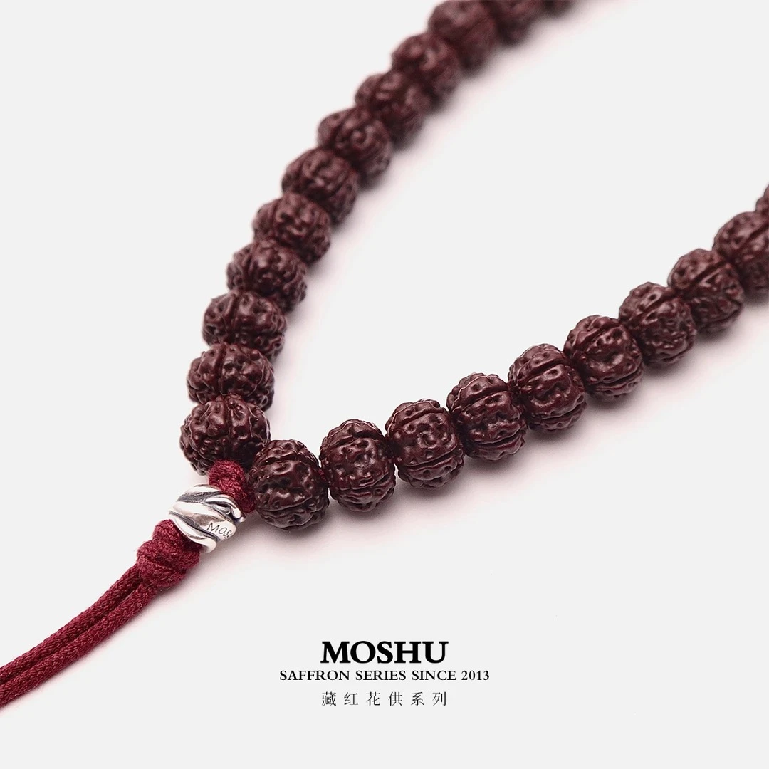 MOBAI Design 【墨树.红花供金刚】金刚菩提单圈手串