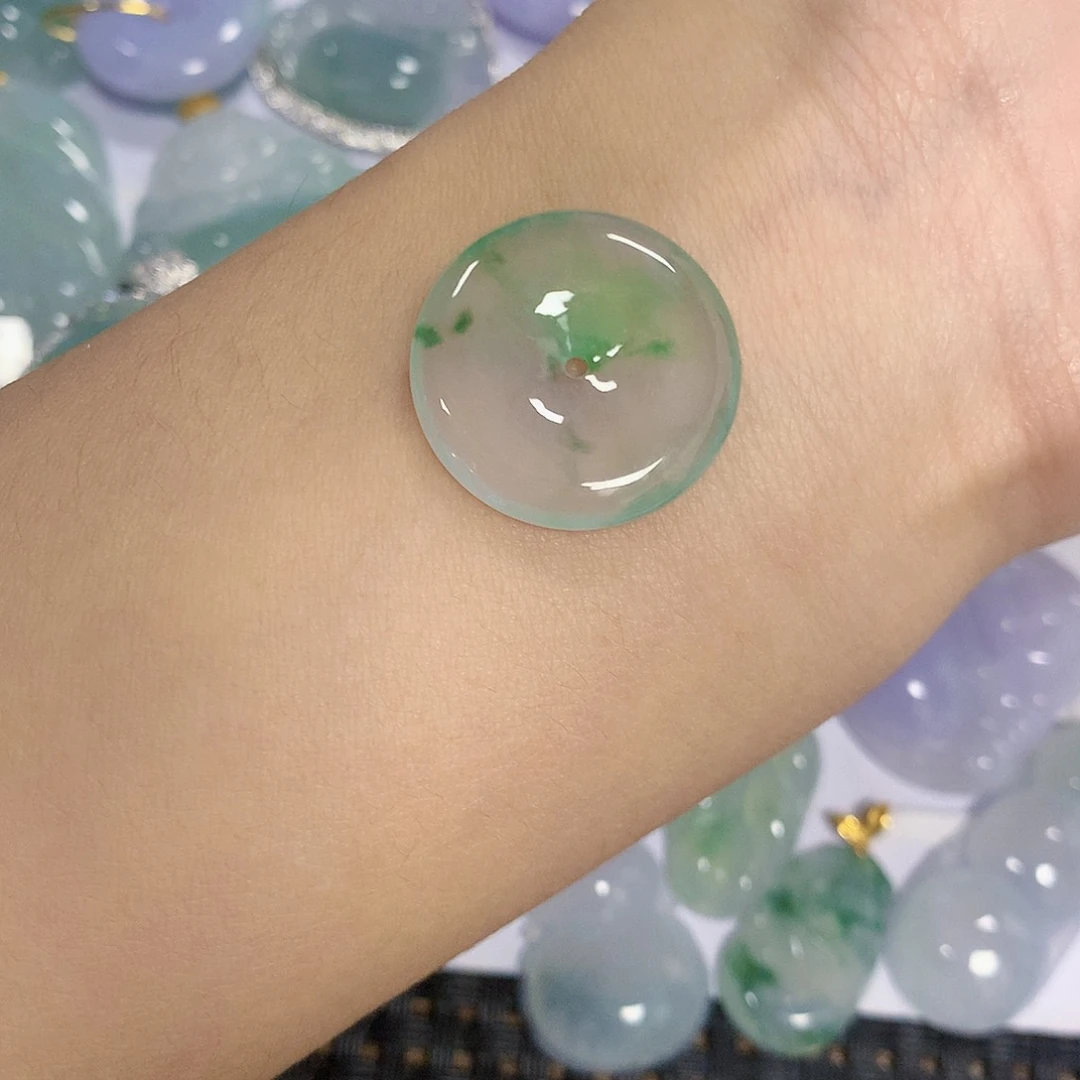 颈饰未镶嵌翡翠天然缅甸a货翡翠百元以上九米证书费自理