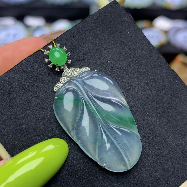 翡翠手链18K金镶嵌翡翠