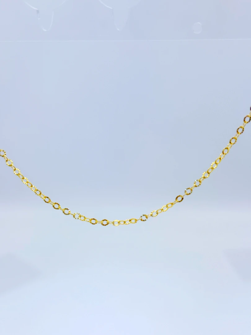 足金999闪o字链5G黄金项链