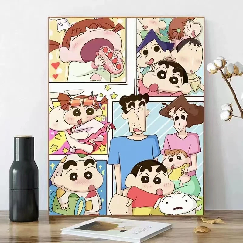 新款kt猫儿童手工diy钻石画海绵宝宝40*50蜡笔小新30*40粘贴画