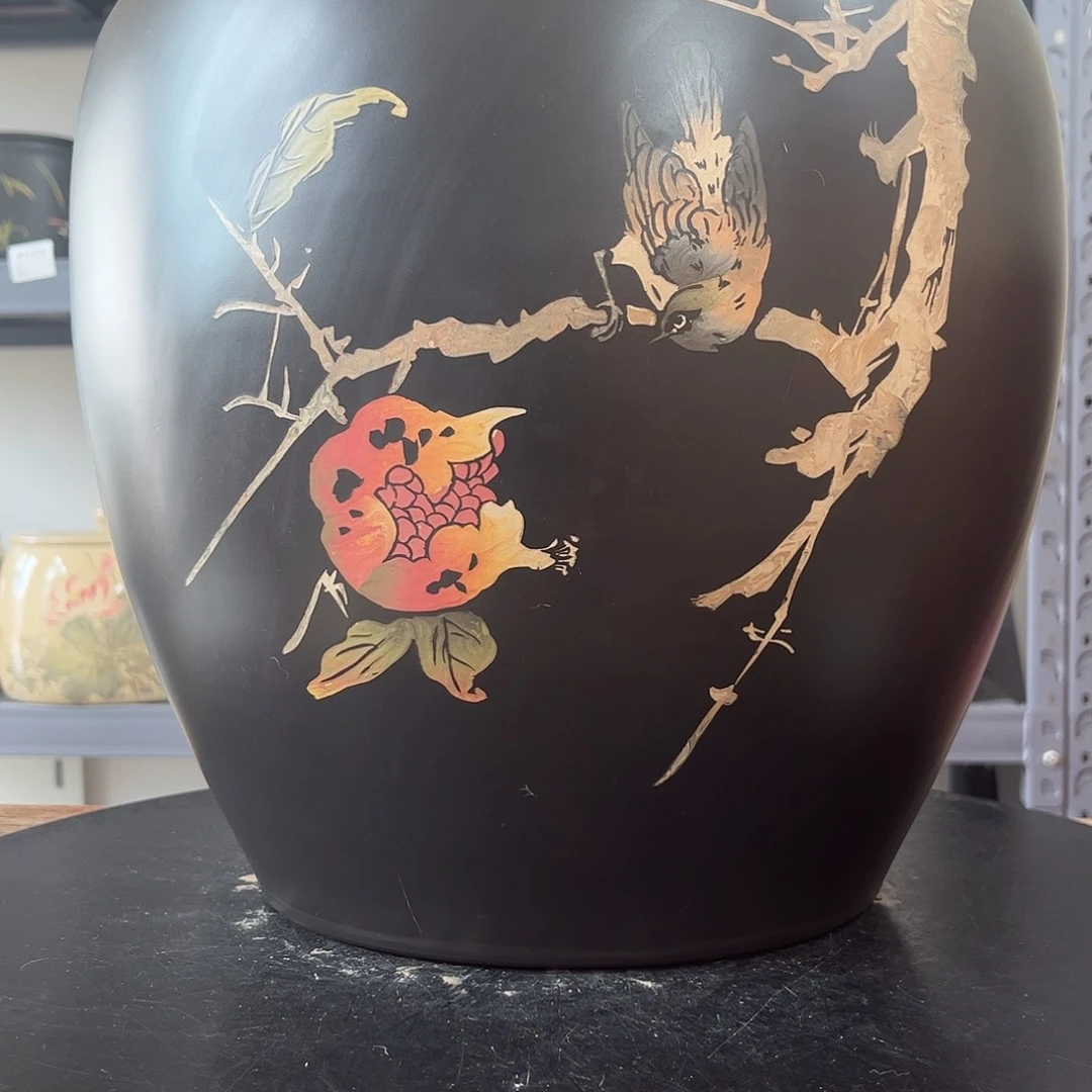 罐红泥哑光存茶缸