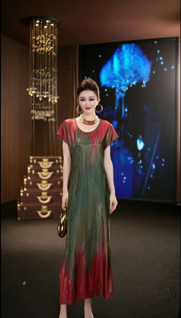 (娴儿)-显瘦高贵气质轻奢法式设计师连衣裙D2195