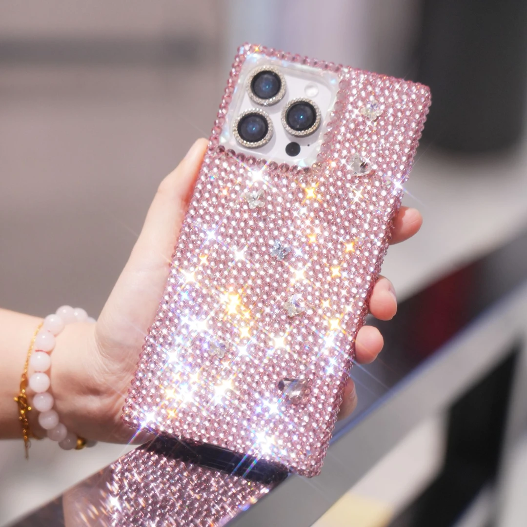 壳以家创意贝纹手工满铺闪钻iPhone17专属手机壳适用于苹果16女款