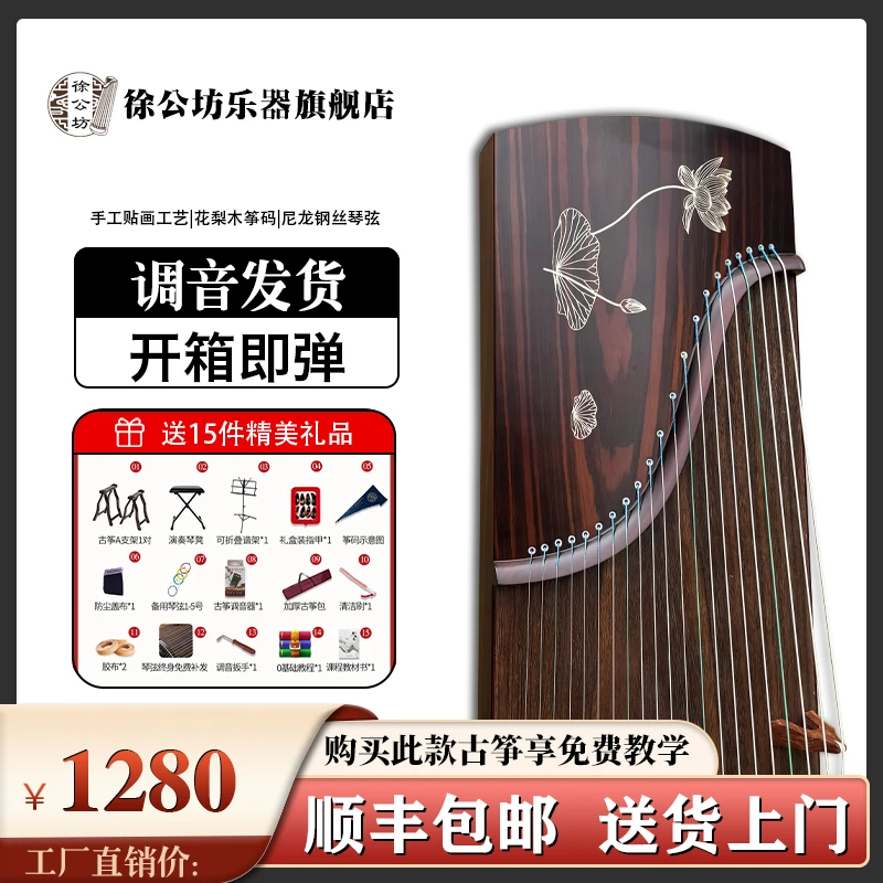 徐公坊专业考级演奏古筝新手入门古筝送配件包教学