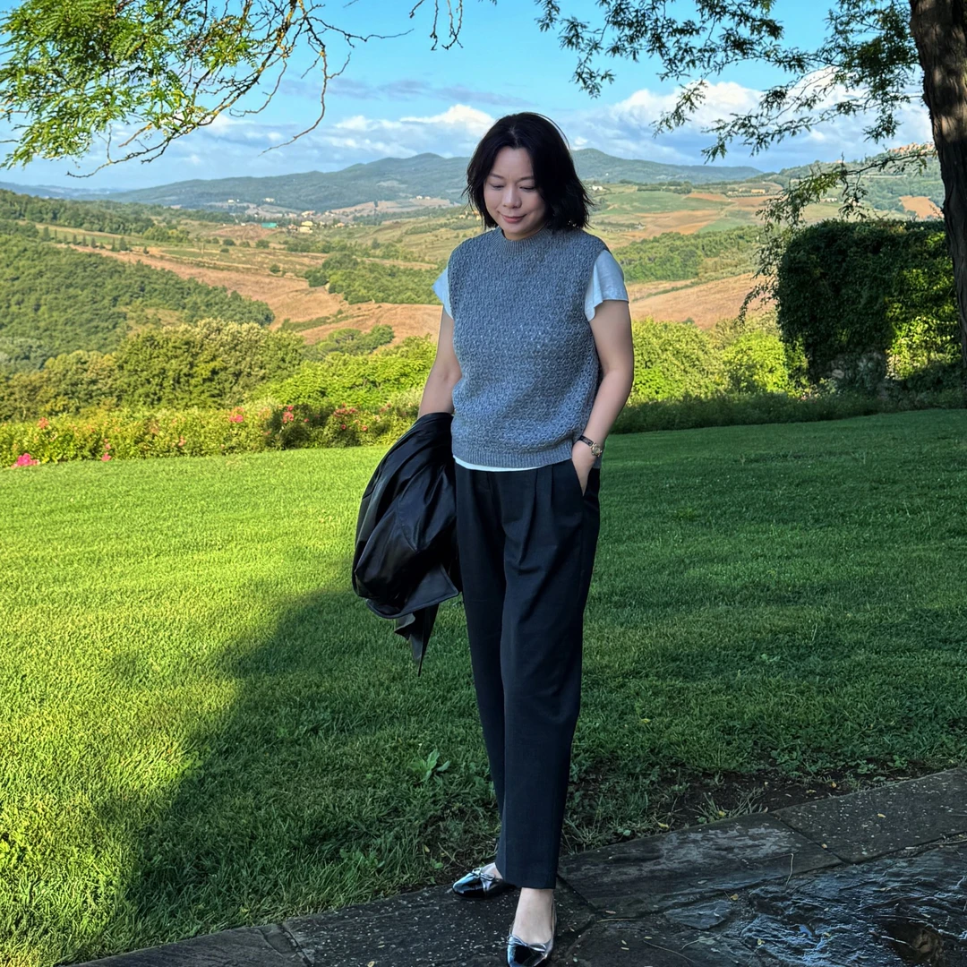 Ms.Qnn“高端黑标”意大利Miroglio Lana嵿奢羊毛休闲裤 52P125 Q姐