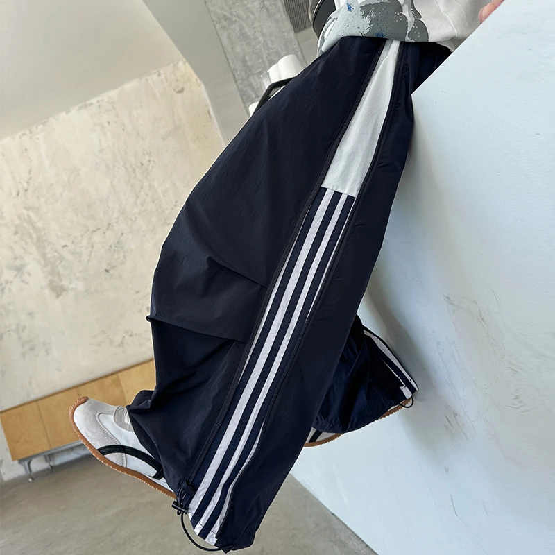 儿童夏装2025新款大男童装裤子防蚊速干运动裤夏季薄款阔腿直筒裤