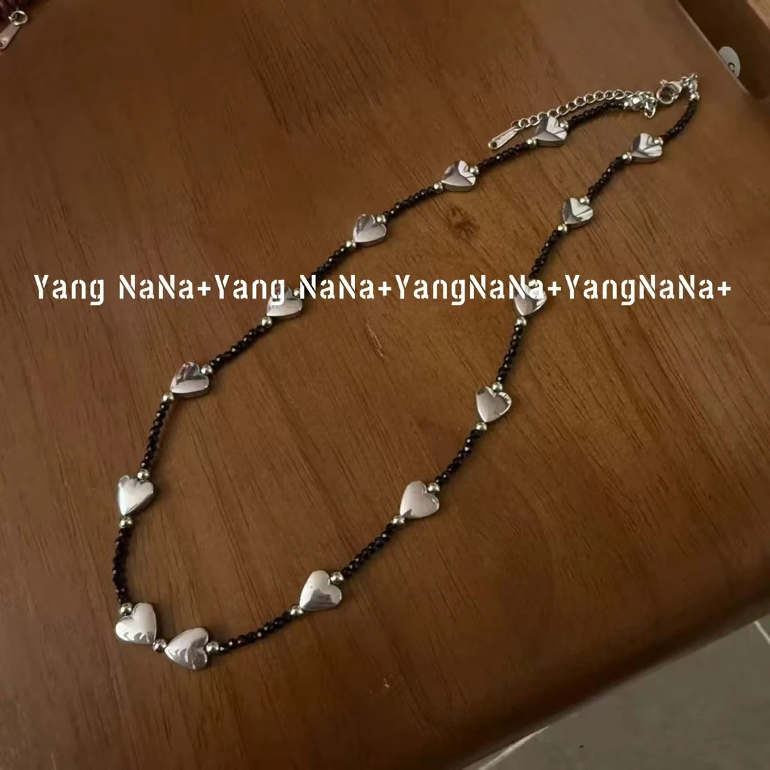 非金属树脂项链 【解锁清凉穿搭】百搭大版时尚气质钛钢小爱心项链