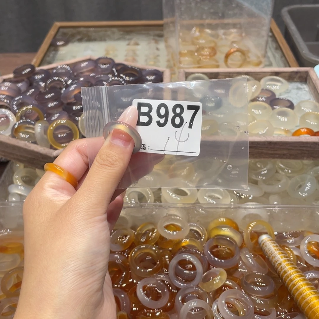 玛瑙/玉髓未镶嵌戒指987