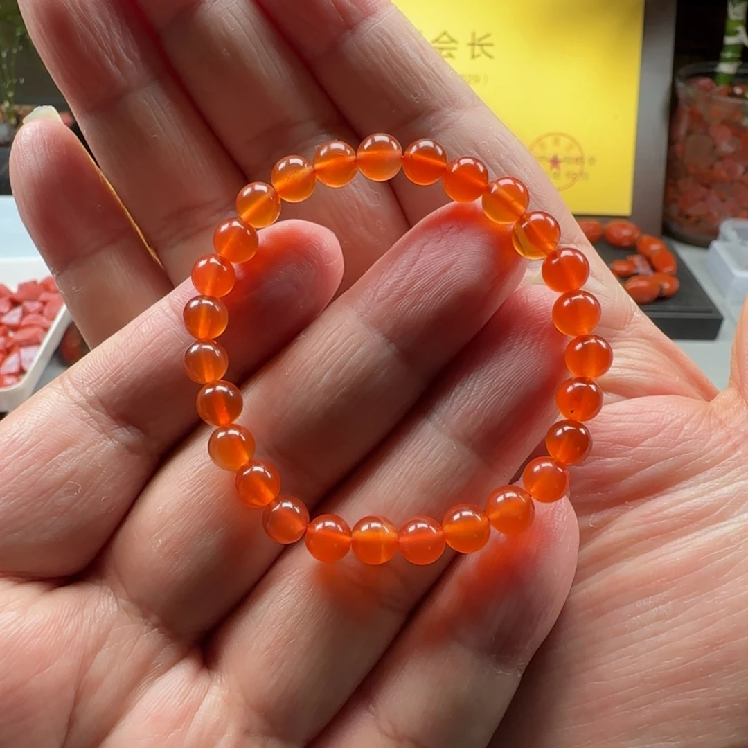 南红玛瑙未镶嵌6➕冰红手串