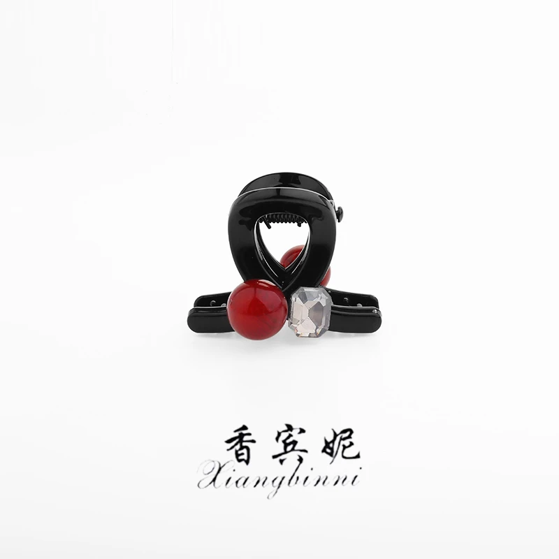 香宾妮发夹女新款半扎发小号抓夹简约百搭碎发卡子头饰6468