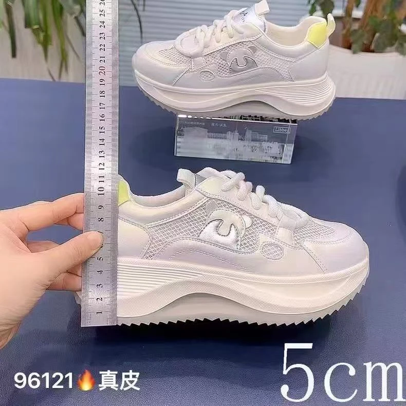 新款厚底增高软底透气网面老爹鞋96121