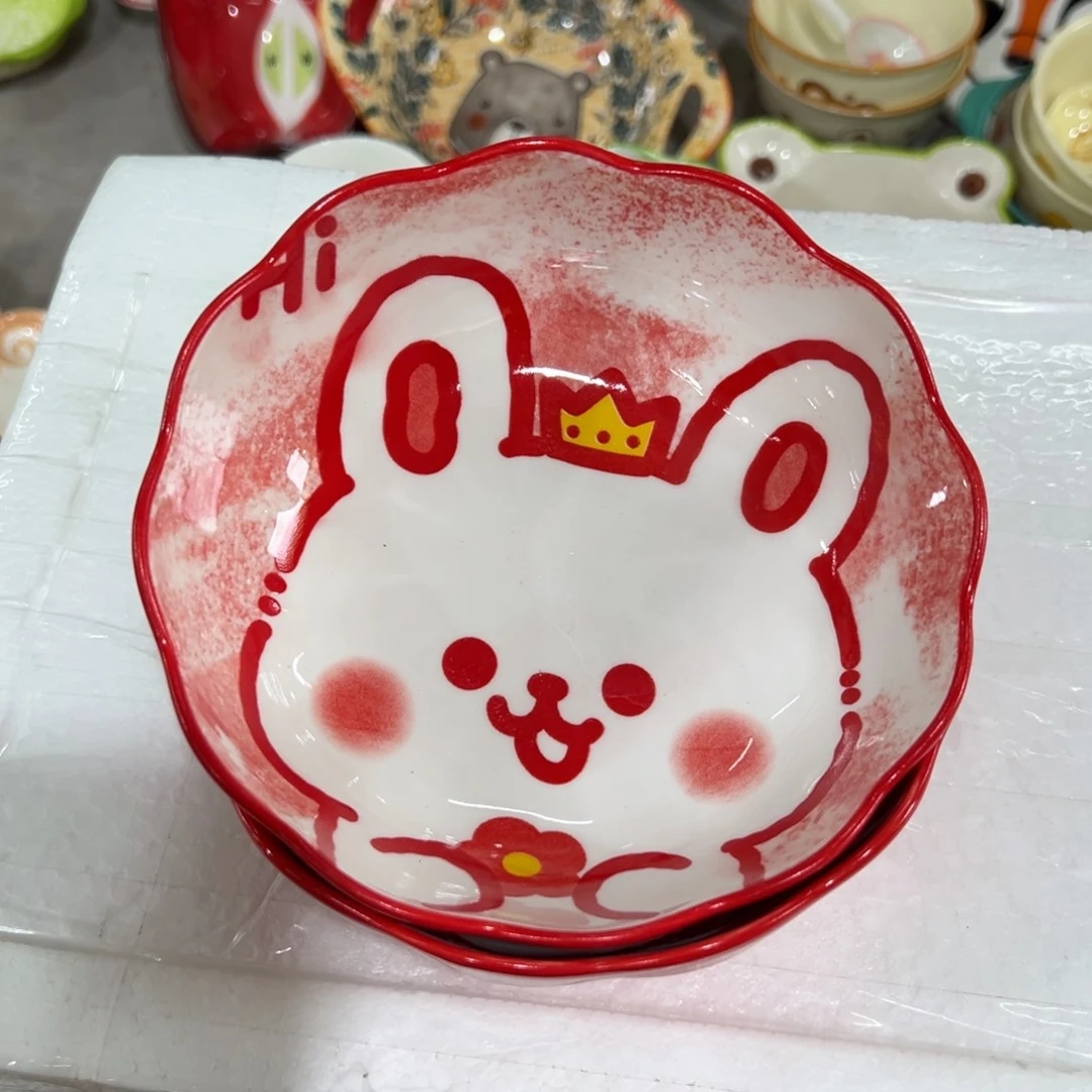 高温陶瓷釉下微瑕5个