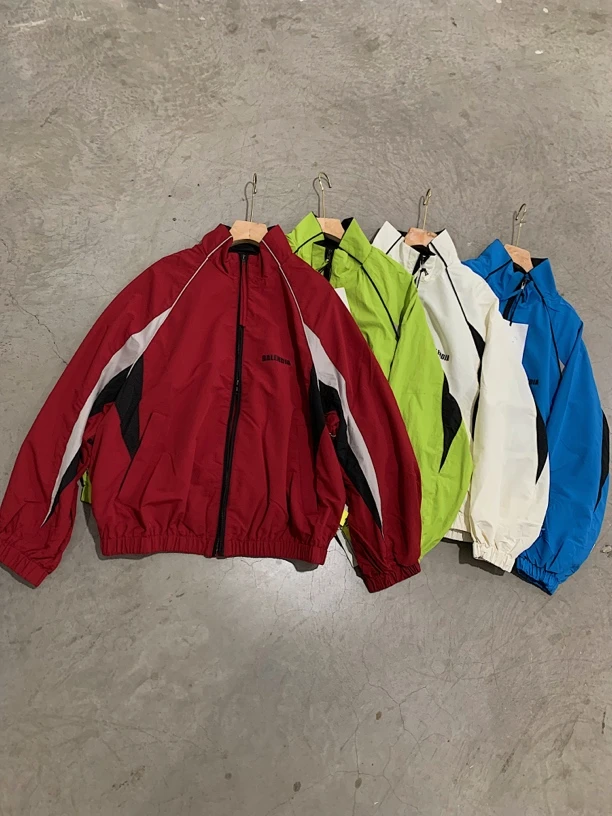 C003 美式潮牌原创设计多巴胺风拼接外套夹克