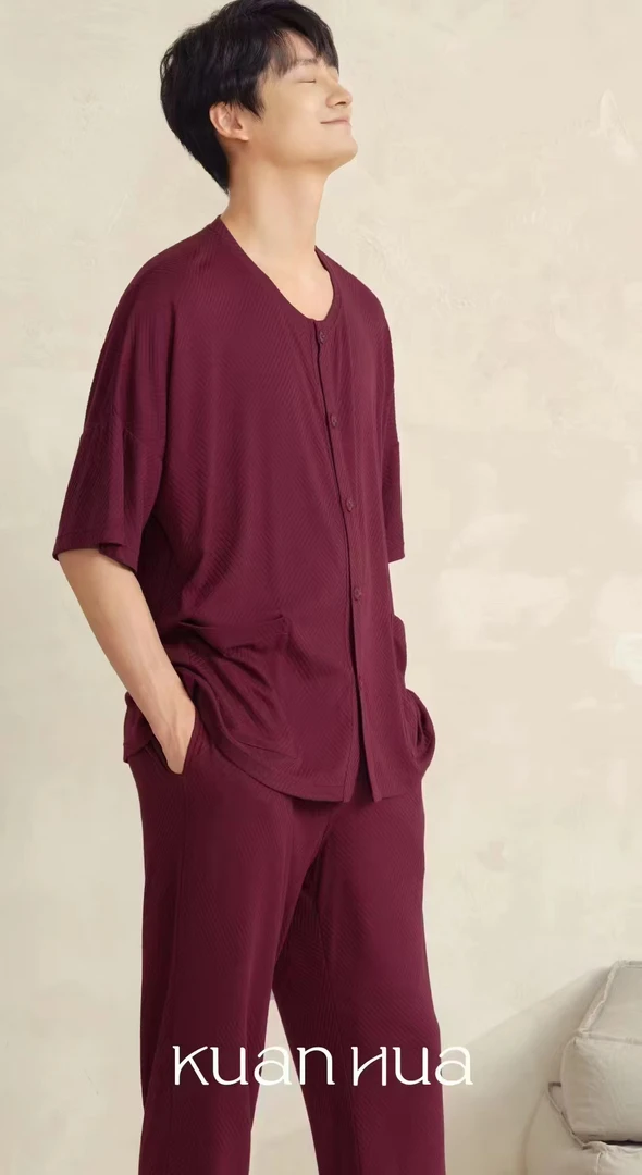 宽画家居服男半袖套