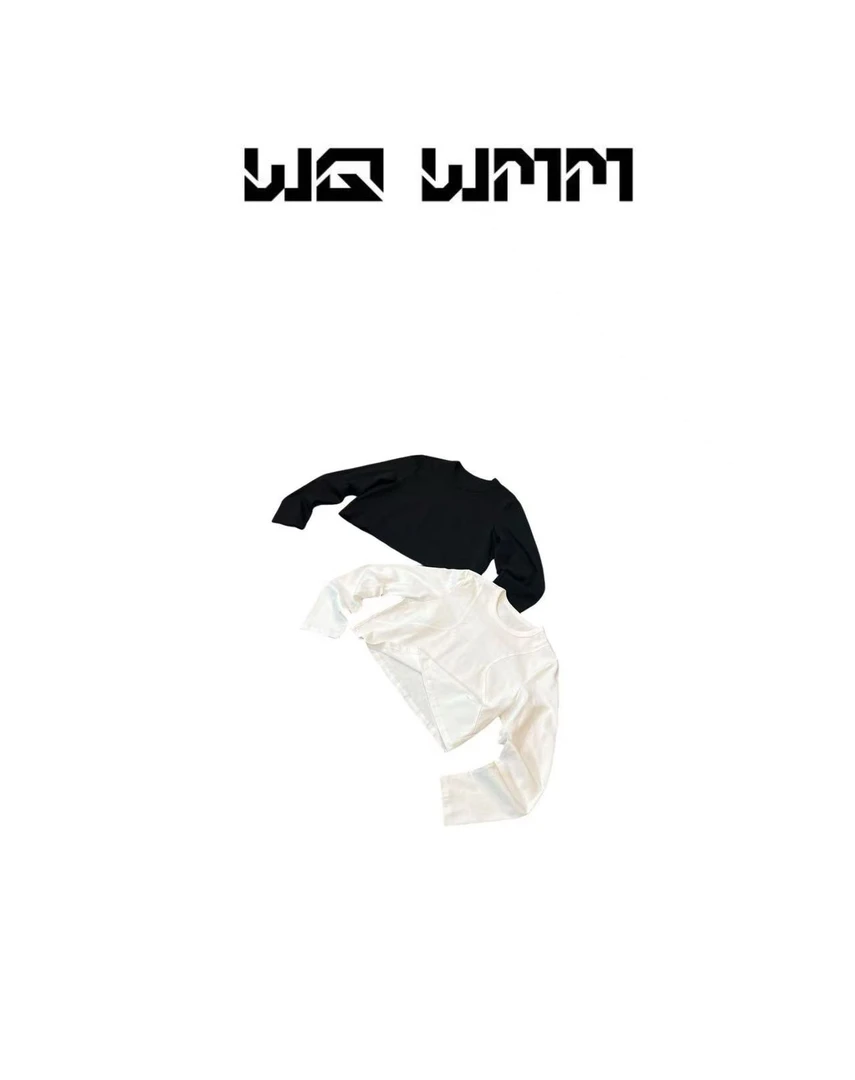 【WQWMM】小众设计感秋款极简立体裁片百搭时尚短款上衣衫25A90207