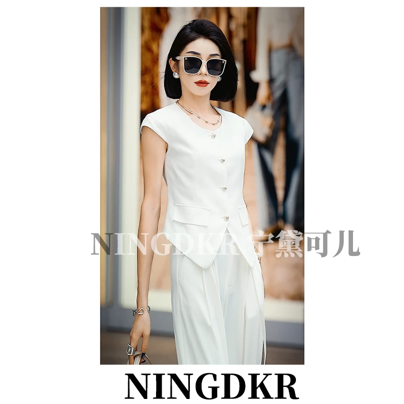 圳B30541法式小香风西装马甲背心女气质修身显瘦短款上衣马夹