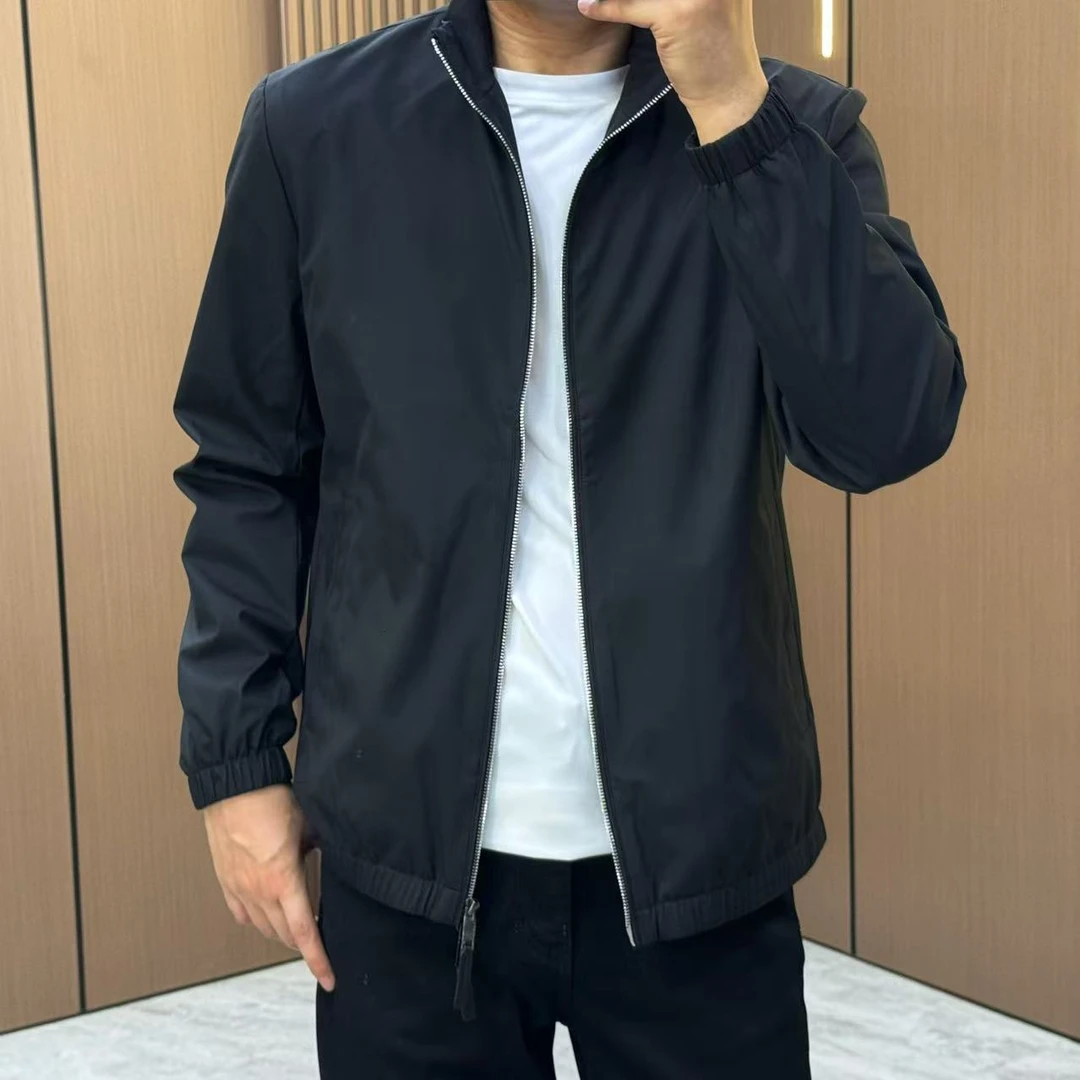 潮流秋季简约质感夹克50610拉链薄款立领防风男士休闲百搭