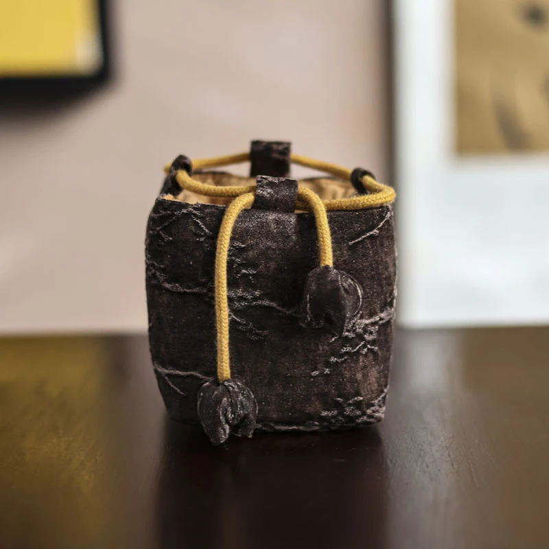 【非遗好物】冰梅方口杯袋（慢蓝S0076）