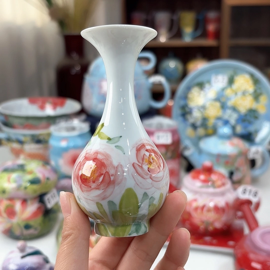 景德镇手绘高温釉下彩陶瓷茶具