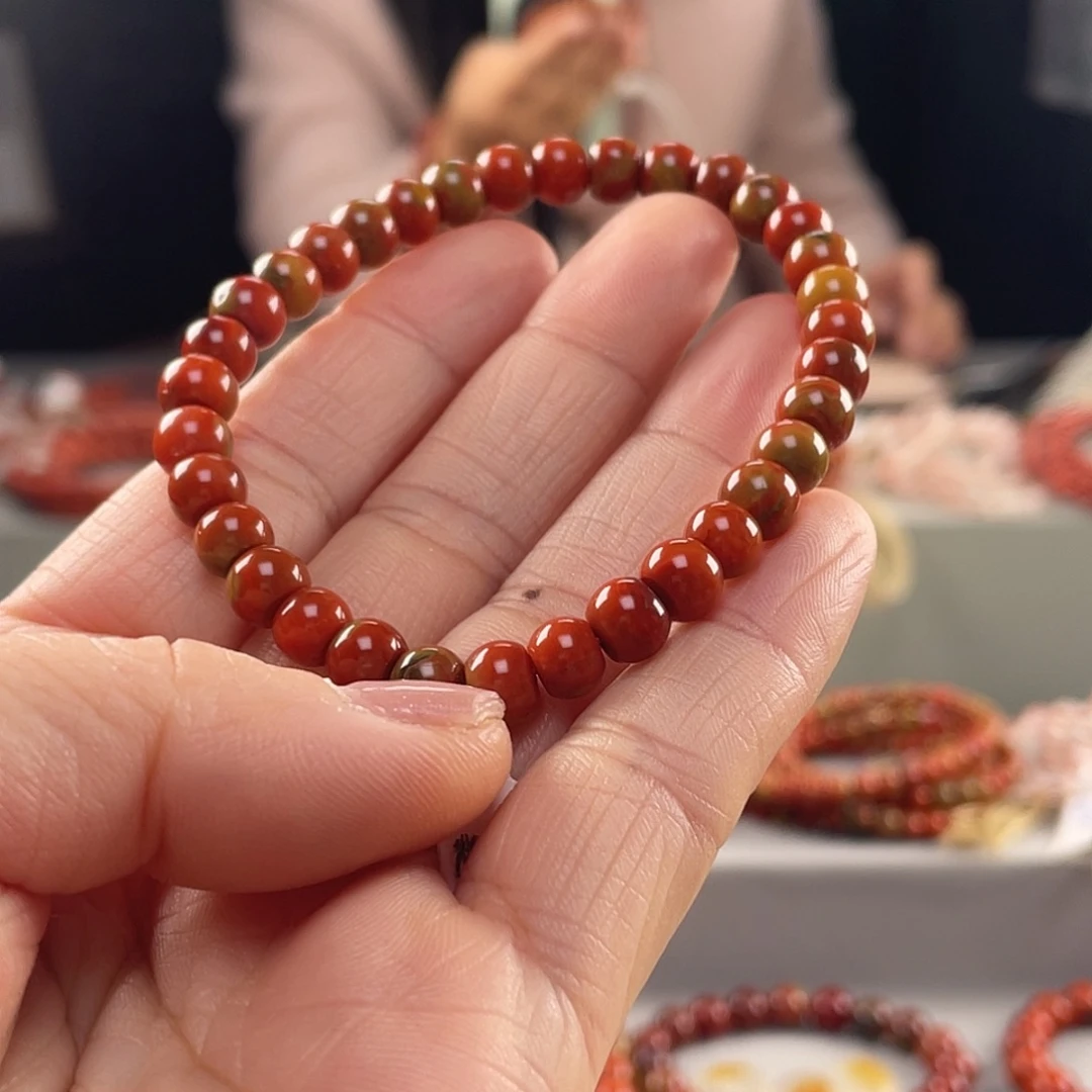 南红玛瑙未镶嵌手链