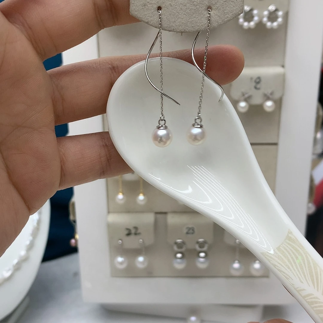 【闪购商品】淡水珍珠耳饰银S925镶嵌