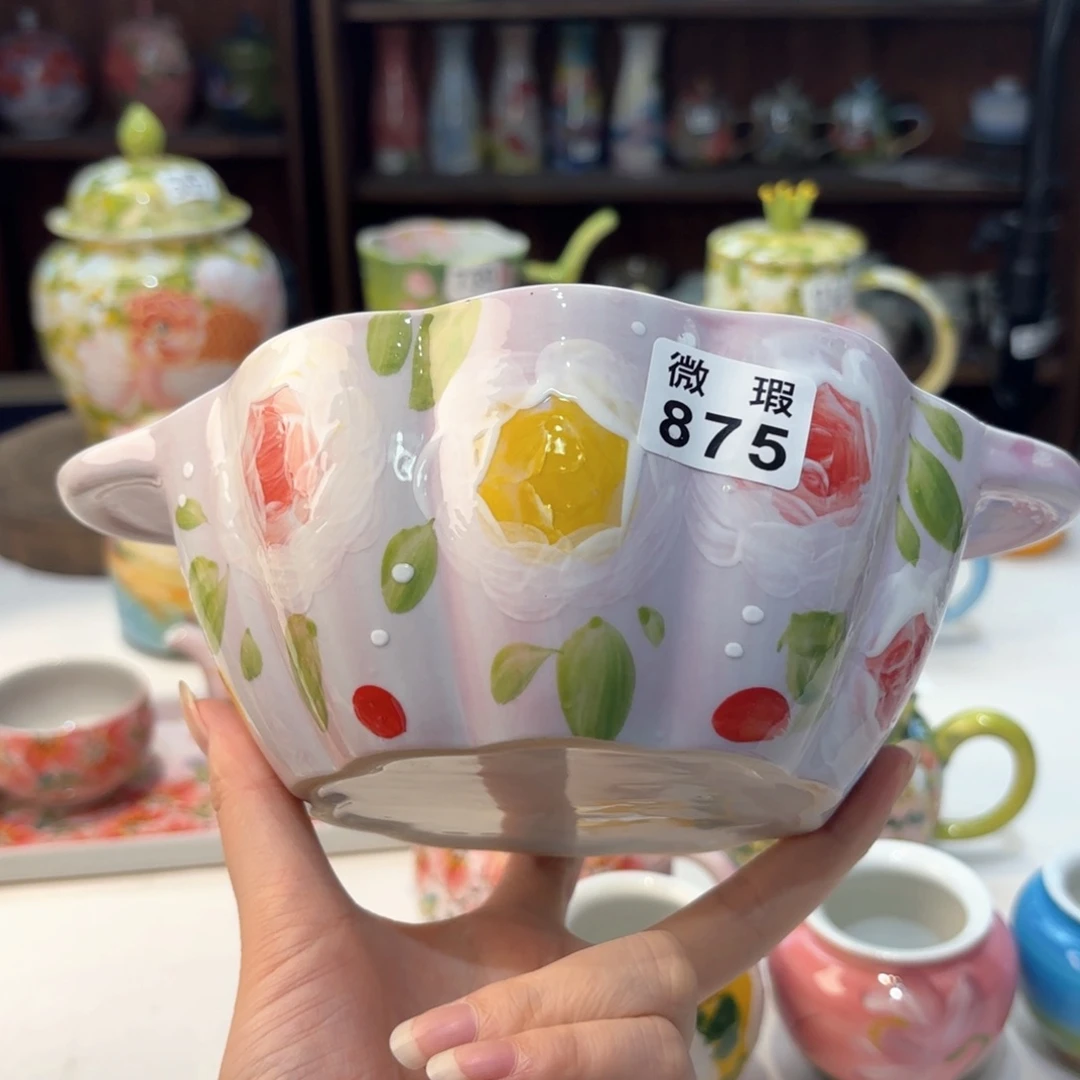 景德镇手绘高温釉下彩陶瓷茶具