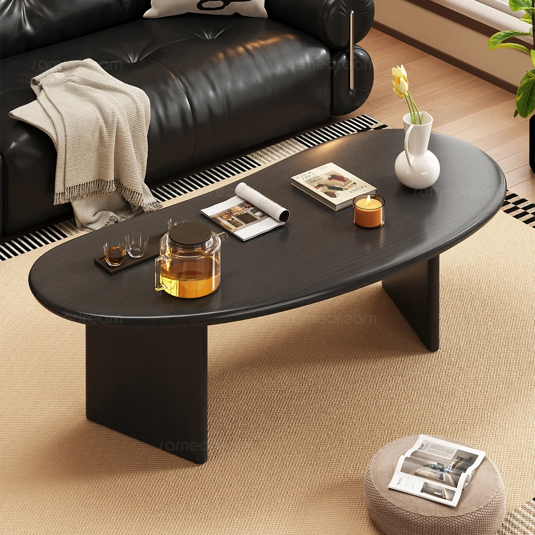 实木茶几客厅家用2025新款小户型阳台茶桌中古风极简创意茶台桌子