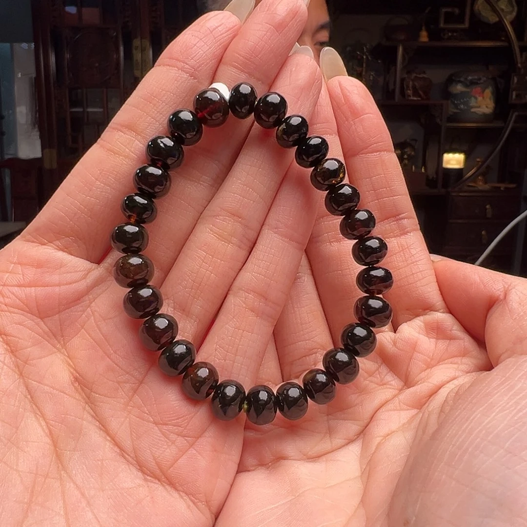 琥珀裸石未镶嵌抚顺琥珀10247。8mm