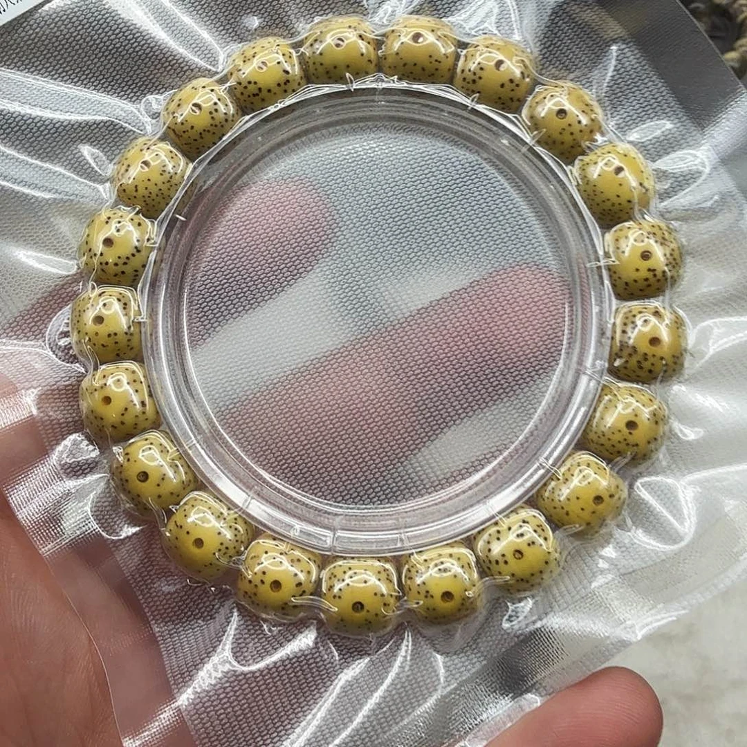 星月菩提手串82荣耀黄星月菩提单圈1.1