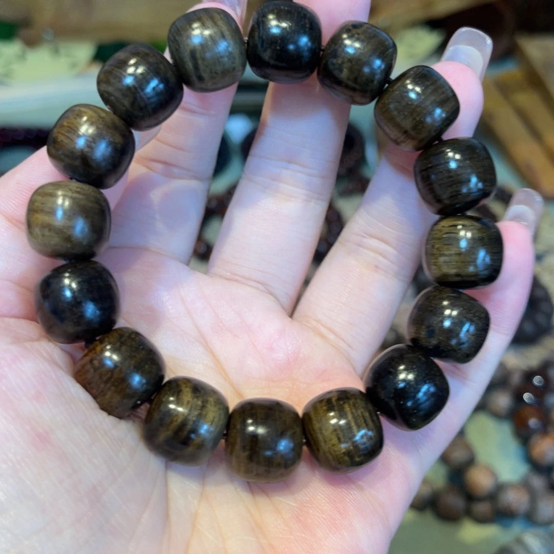 贡木手串/手链1314绿猫眼101