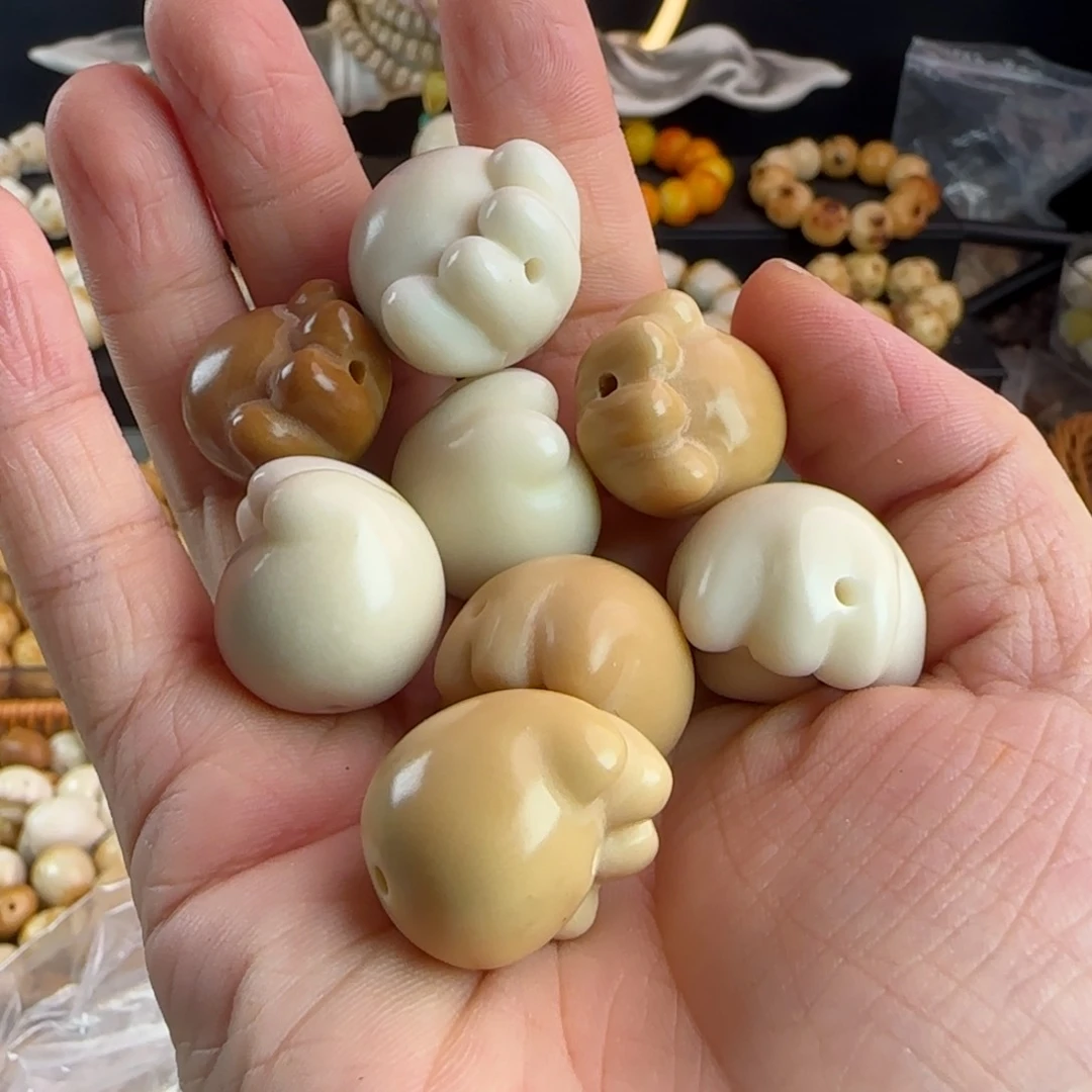菩提根/象牙果手串瑕疵牙果卡19-22猫爪6颗