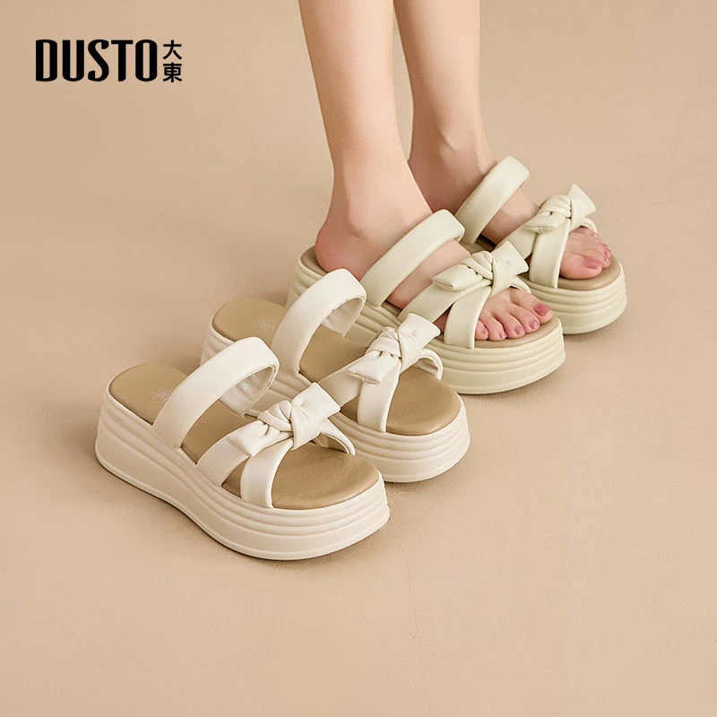 大东厚底增高外穿拖鞋女士2025新款凉鞋拖女鞋夏季凉拖松糕鞋1116