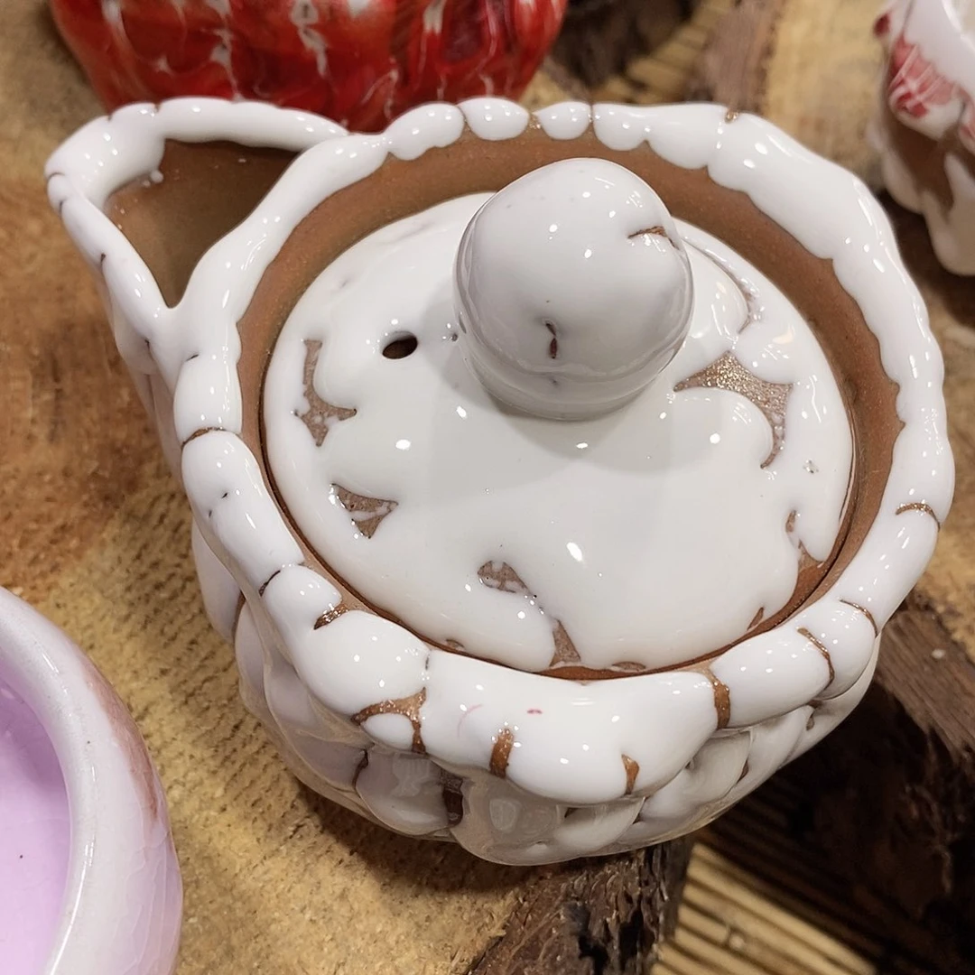 粗陶志野柴烧茶器