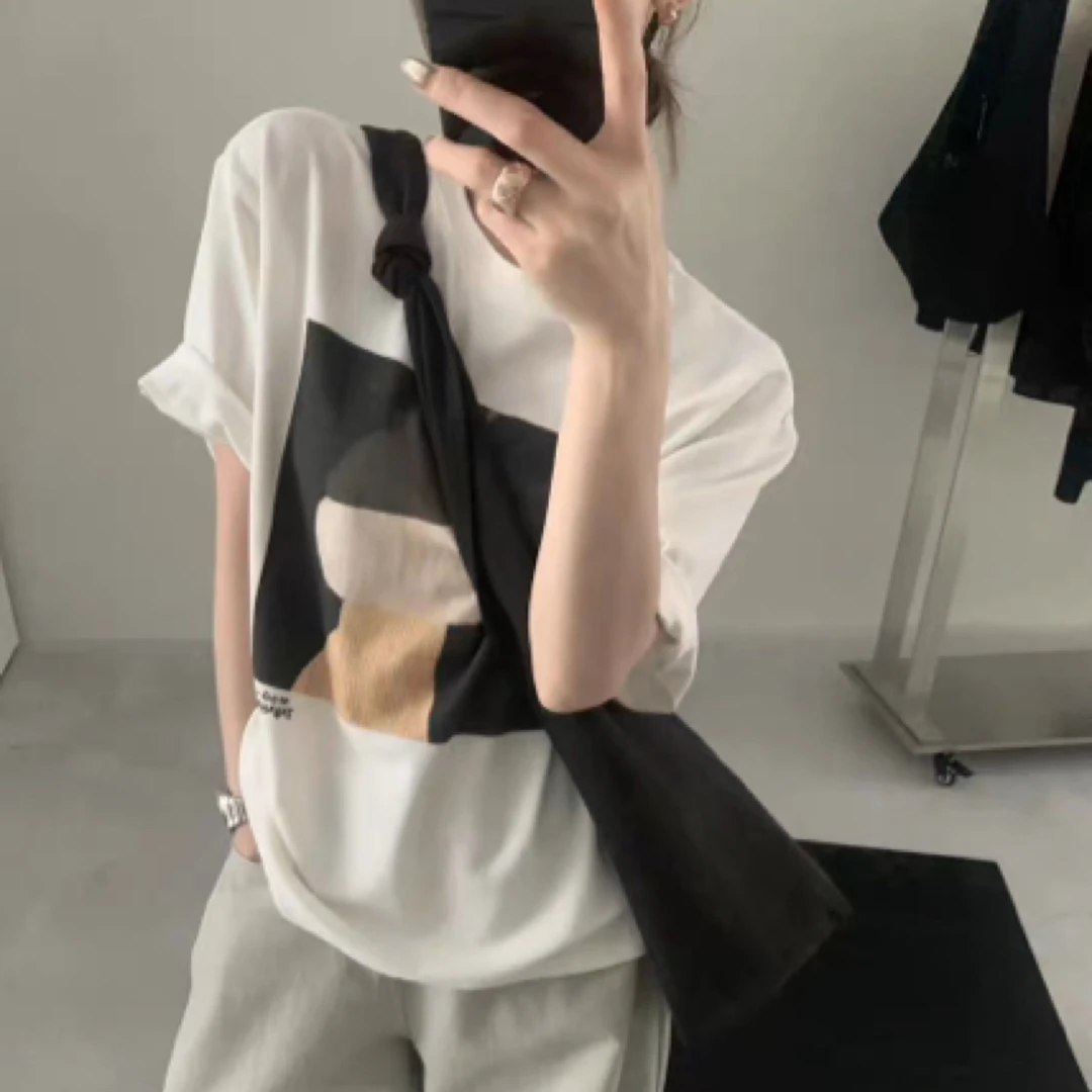 2243 (云朵绒)帽子小狗无感印花短袖