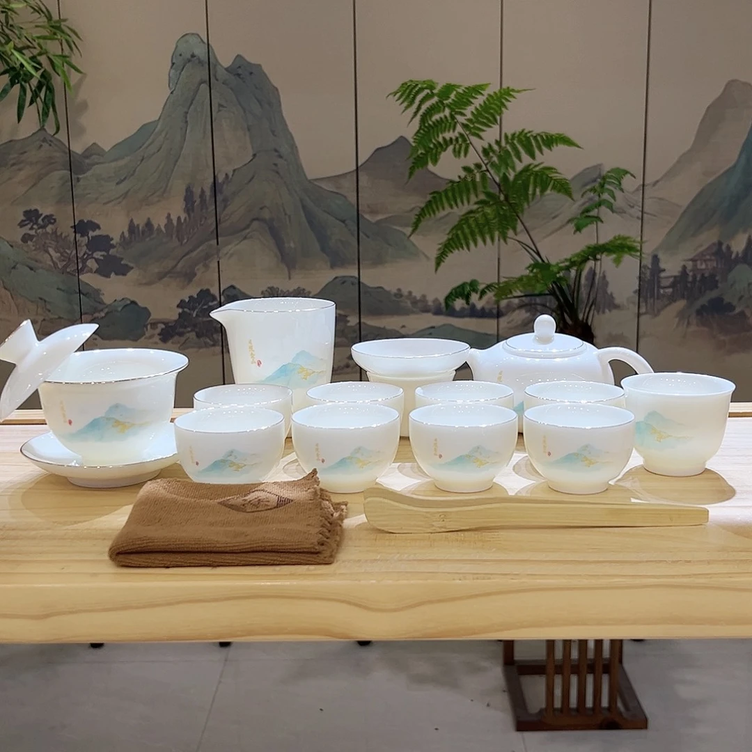 【都彩】日照金山羊脂玉瓷16头