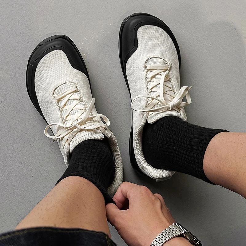 2025新款赤足鞋小众运动休闲鞋情侣时尚百搭小白鞋厚底增高男潮鞋