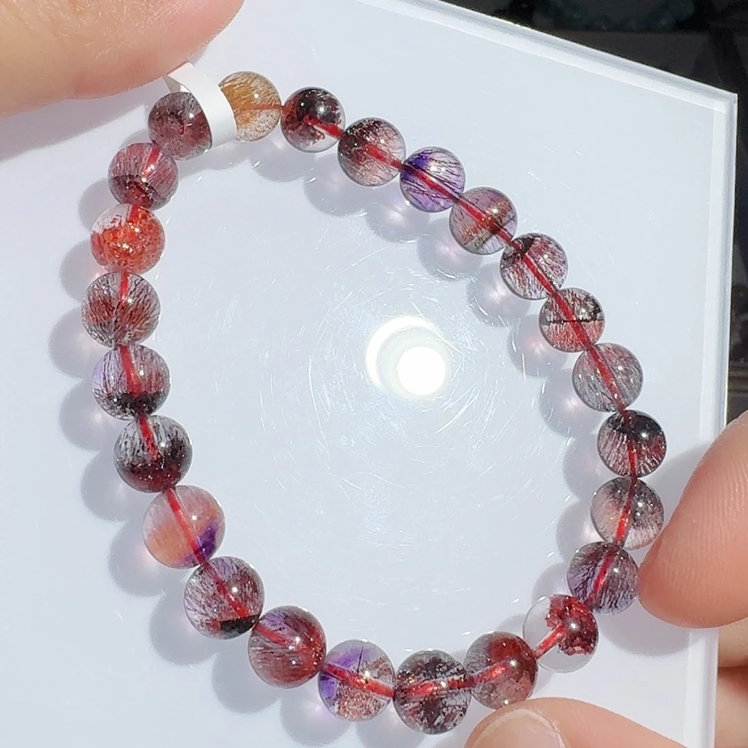 未镶嵌手链水晶7.8mm金字塔仙女超七手串