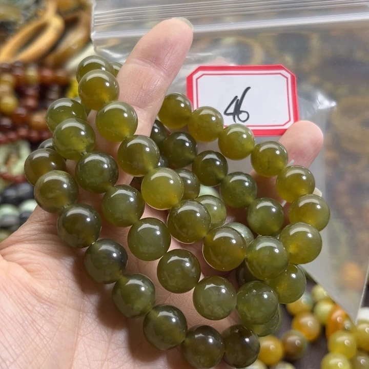 未镶嵌蛇纹石玉手链