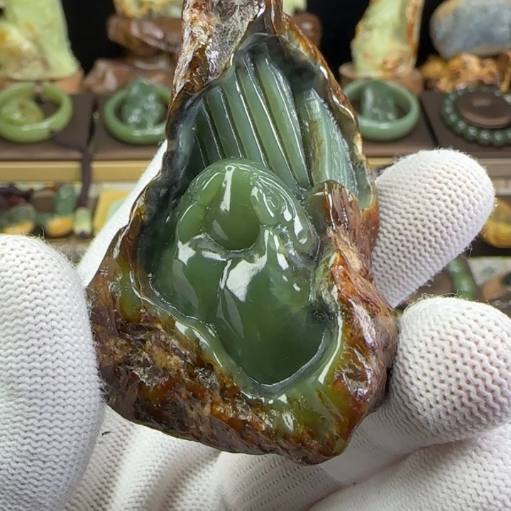 岫岩河磨玉（透闪石质玉）未镶嵌颈饰