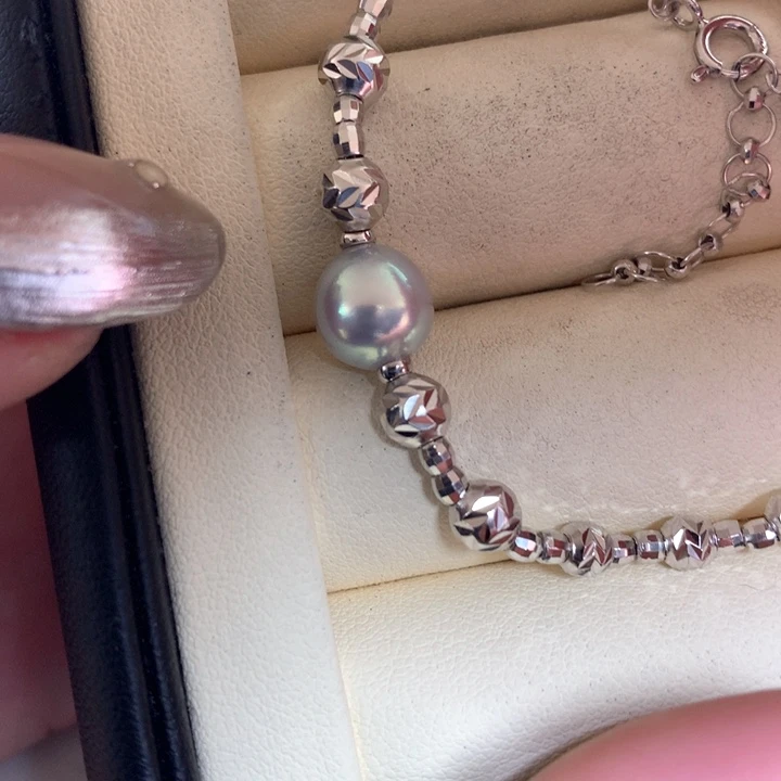 颈饰银S925镶嵌海水珍珠