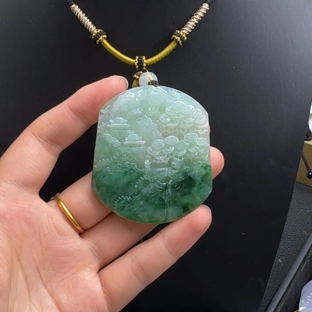 翡翠未镶嵌颈饰天然