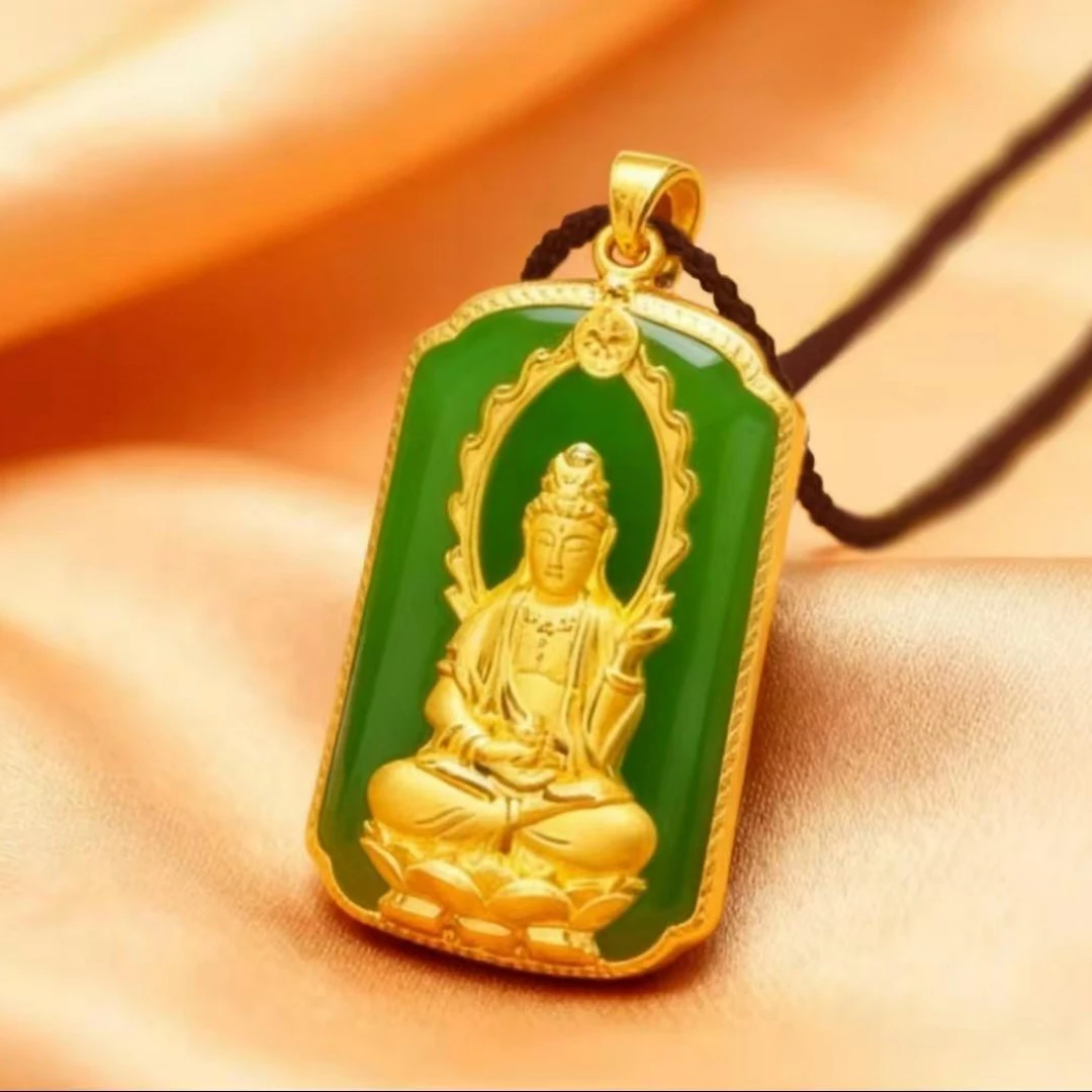 合金琉璃吊坠 新款帝王观音菩萨吊坠男女通用平安吉祥项链