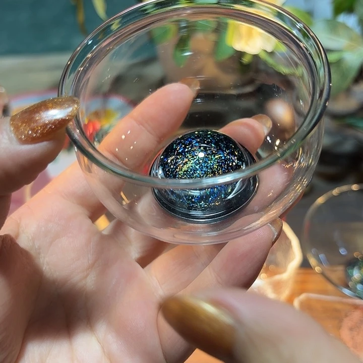 玻璃茶器风水缸黑星空