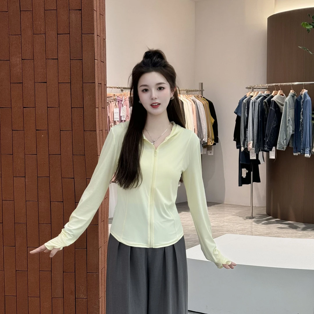 宿慕SUMU 夏季防晒衣2025新款女士显瘦连帽凉感透气上衣B1908O