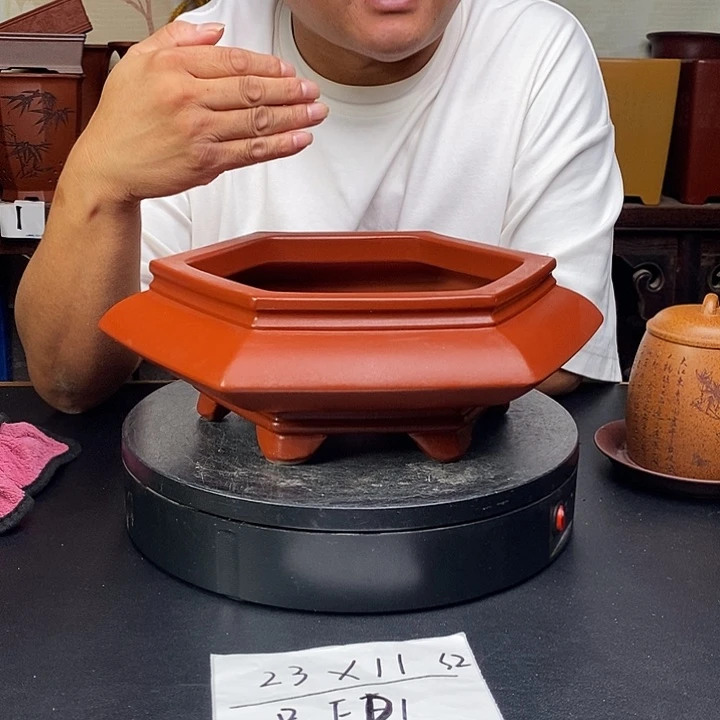 紫砂花盆货号一只FD1