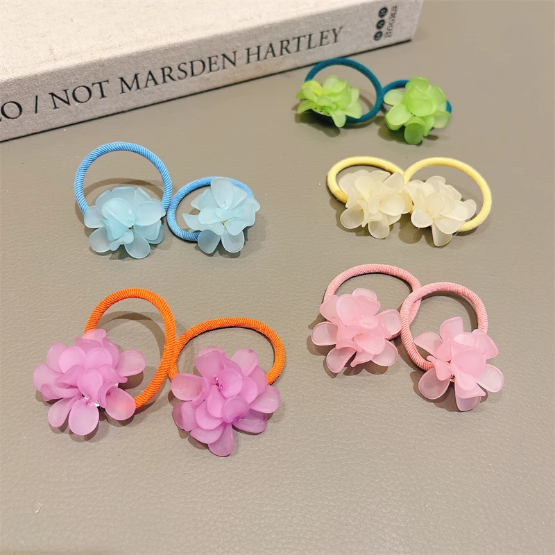 宝宝扎辫子皮筋不伤发女童发绳儿童发饰清新花朵可爱发圈婴儿头饰