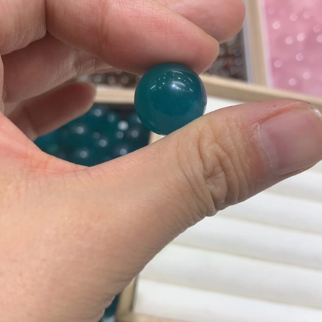 水晶珠宝半成品未镶嵌桃**?打孔不退不换